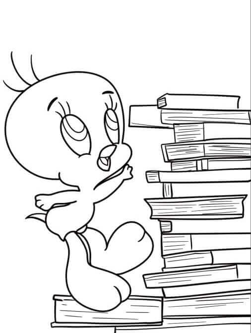 Fise de Colorat cu Tweety Imprimabile Gratuite Pentru Copii