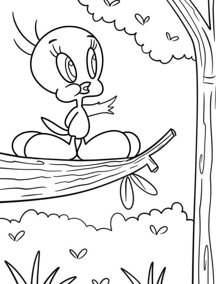 Fise de Colorat cu Tweety Looney Tunes