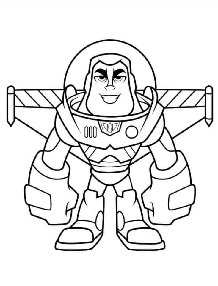 Fise de Colorat cu Adorabilul Buzz Lightyear