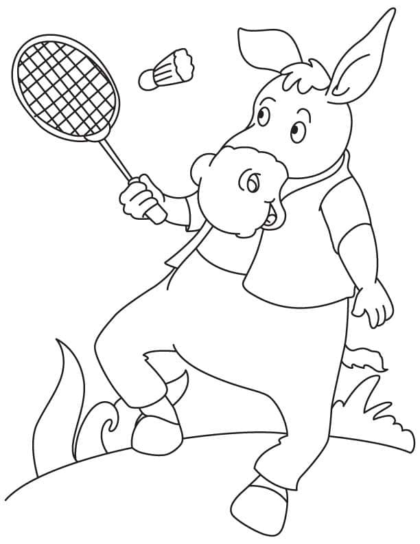 Fise de Colorat cu Badminton Gratuite Pentru Copii