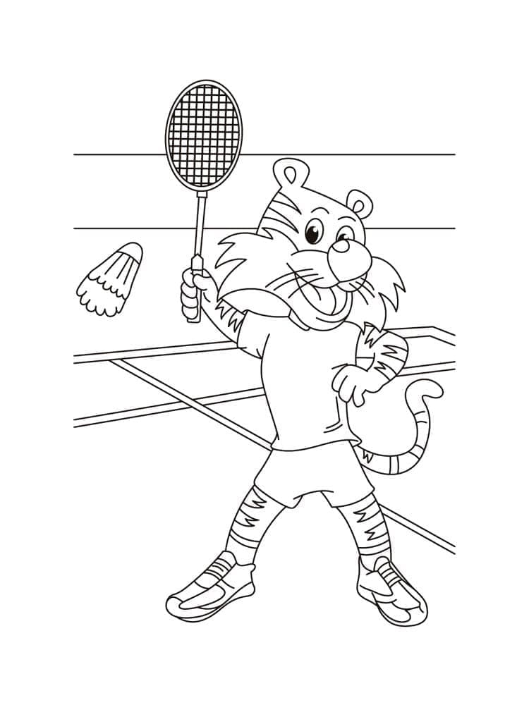 Fise de Colorat cu Badminton Gratuite