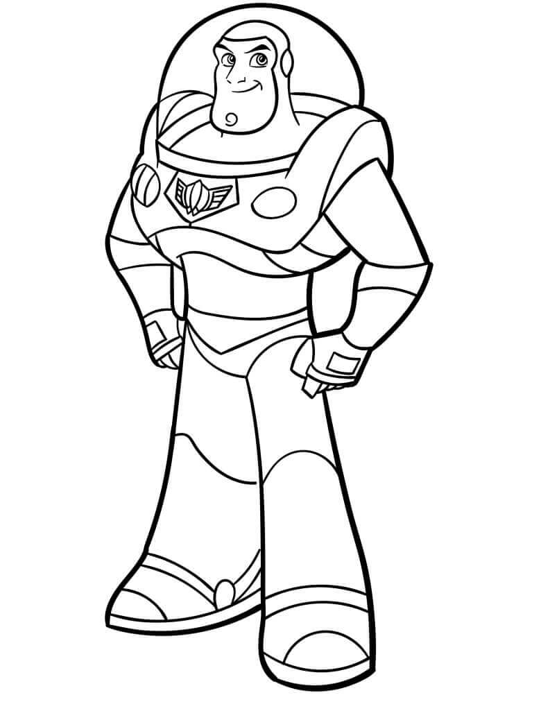 Fise de Colorat cu Buzz Lightyear Imprimabile Pentru Copii