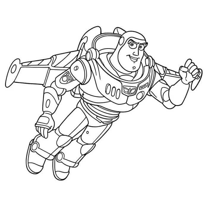 Fise de Colorat cu Buzz Lightyear Toy Story