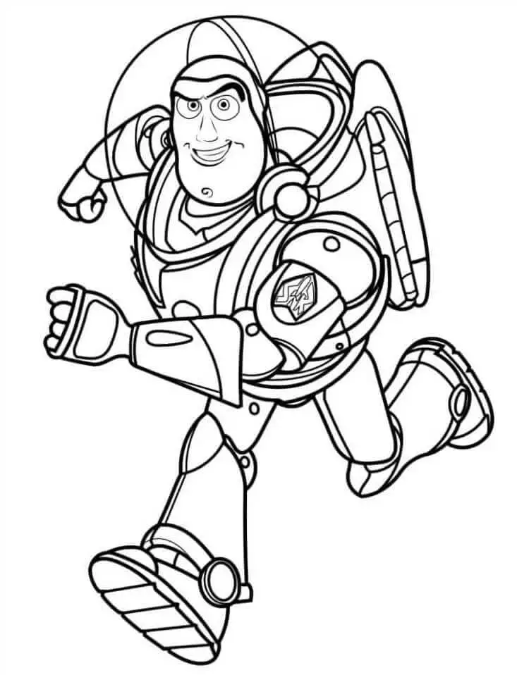 Fise de Colorat cu Disney Buzz Lightyear