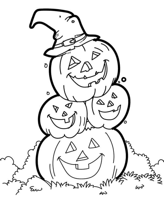 Fise de Colorat cu Dovleac de Halloween Gratuite