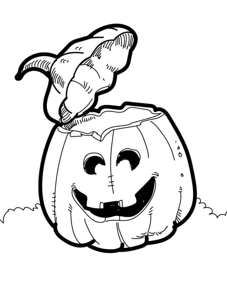 Fise de Colorat cu Dovleac de Halloween Imprimabile Gratuite