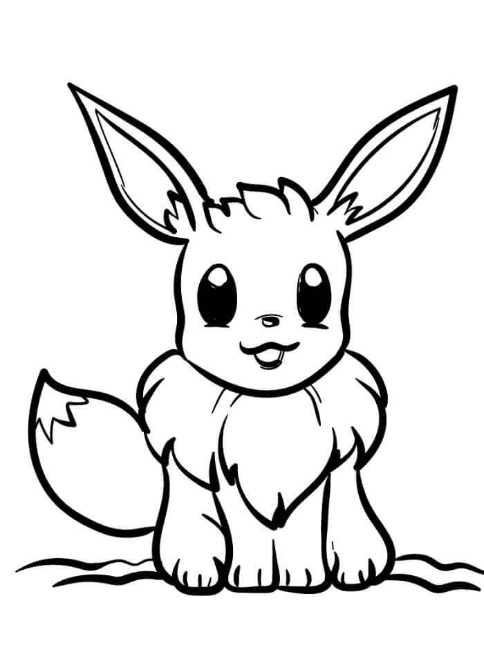 Fise de Colorat cu Drăguțul Eevee