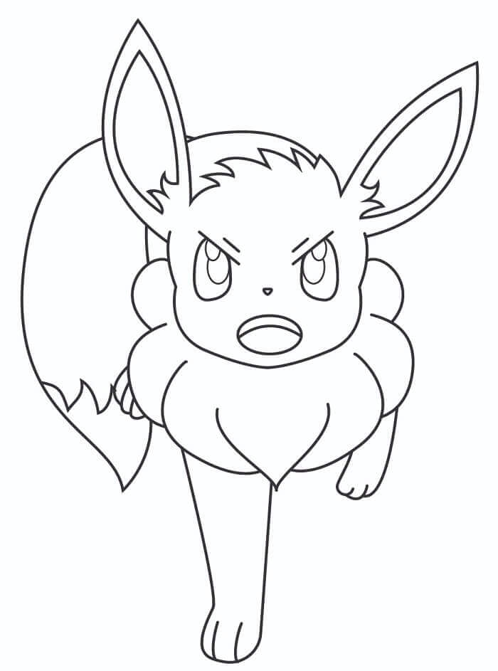 Fise de Colorat cu Eevee Imprimabile Gratuite