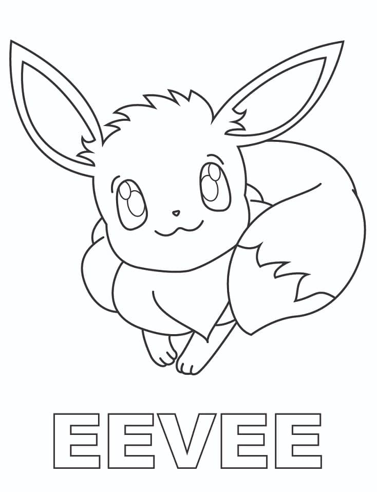 Eevee pokemon de colorat p01