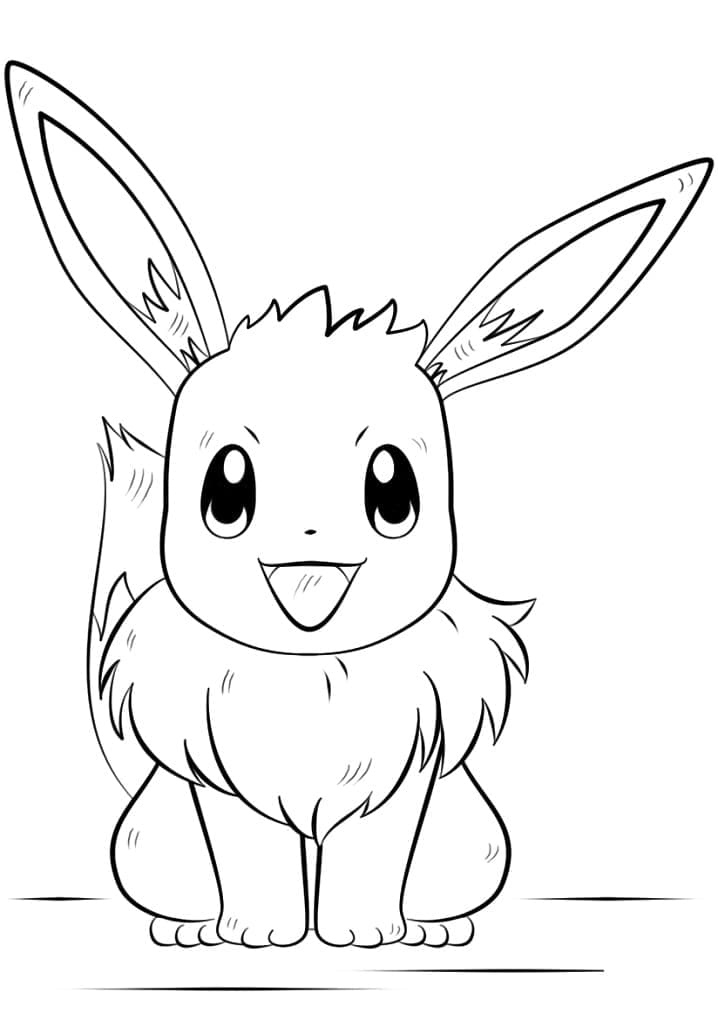 Eevee pokemon de colorat p03