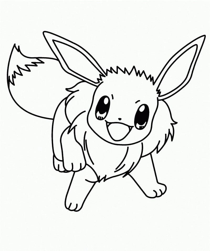 Eevee pokemon de colorat p04