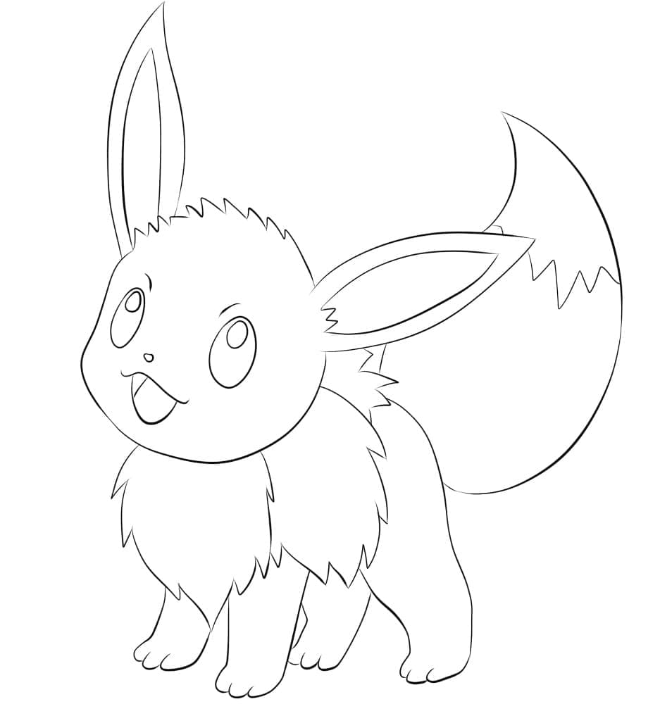 Eevee pokemon de colorat p06