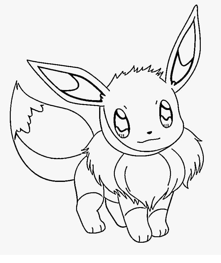 Eevee pokemon de colorat p07