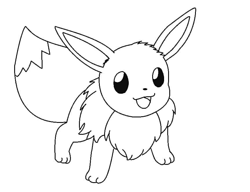 Eevee pokemon de colorat p08