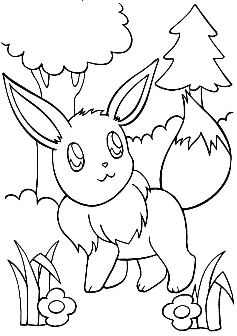 Eevee pokemon de colorat p12