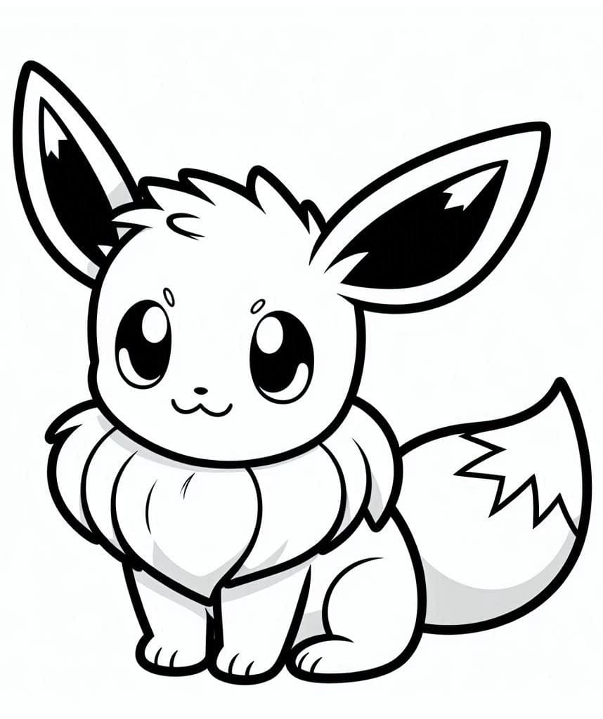 Eevee pokemon de colorat p21