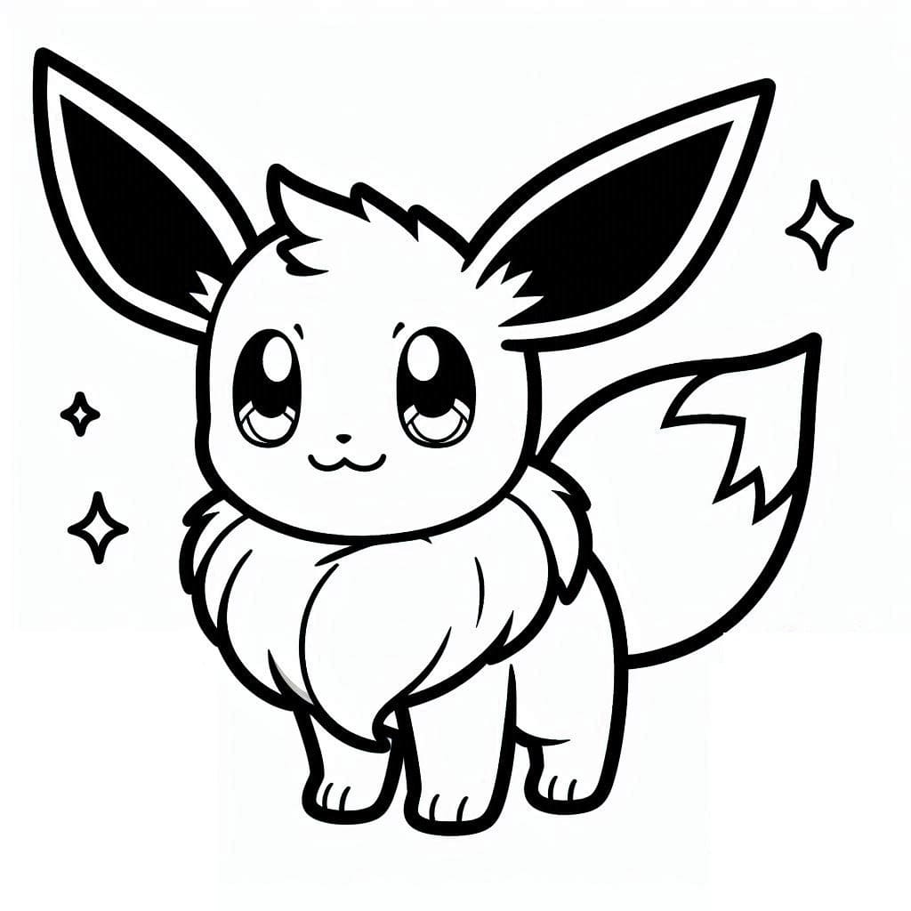 Eevee pokemon de colorat p23