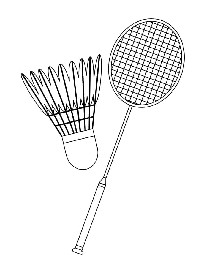 Fise de Colorat cu Gratuite Badminton Pentru Copii