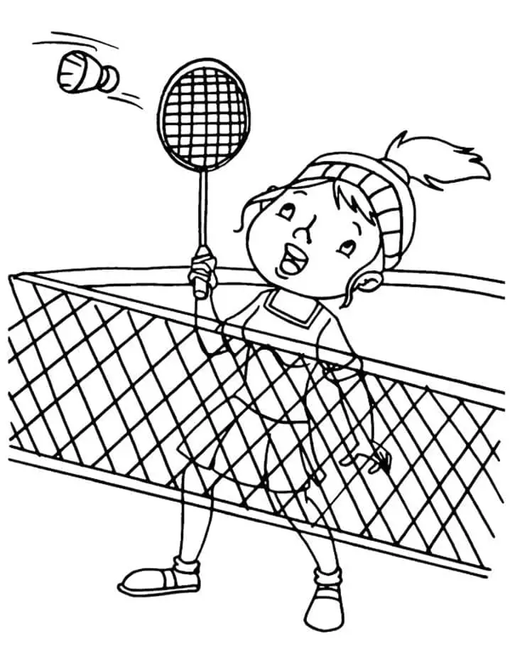 Fise de Colorat cu Imprimabile Badminton