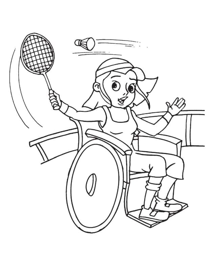 Fise de Colorat cu Imprimabile Gratuite Badminton Pentru Copii