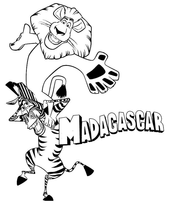 Madagascar de colorat p46