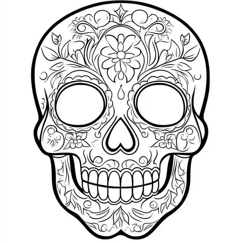 Fise de Colorat cu Masca de Halloween Pentru Copii