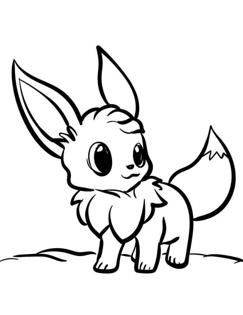 Fise de Colorat cu Micul Eevee