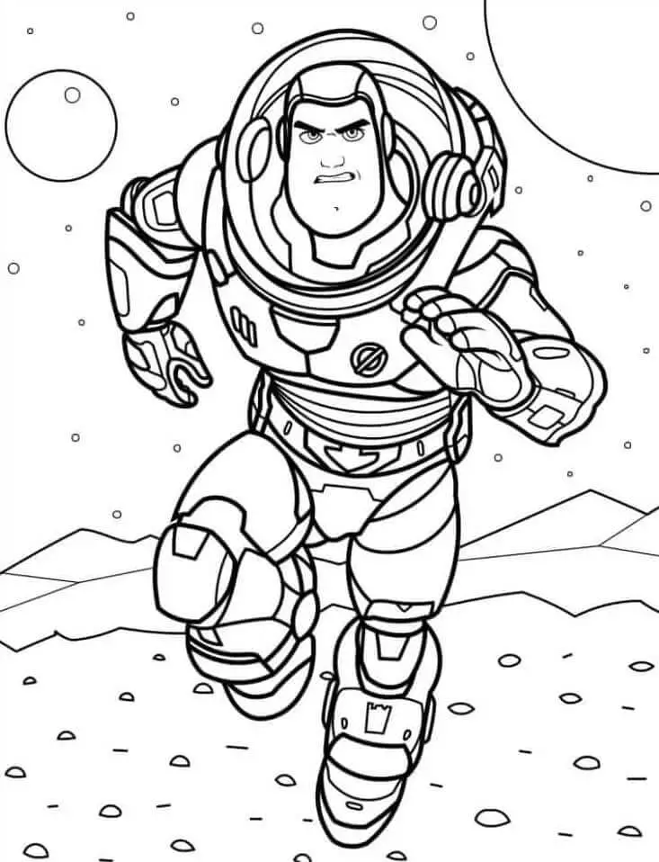 Fise de Colorat cu Minunatul Buzz Lightyear