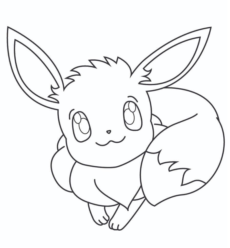 Fise de Colorat cu Pokemon Eevee