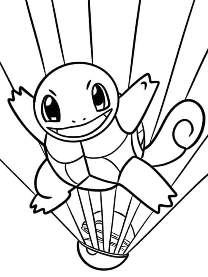 Fise de Colorat cu Squirtle Gratuite