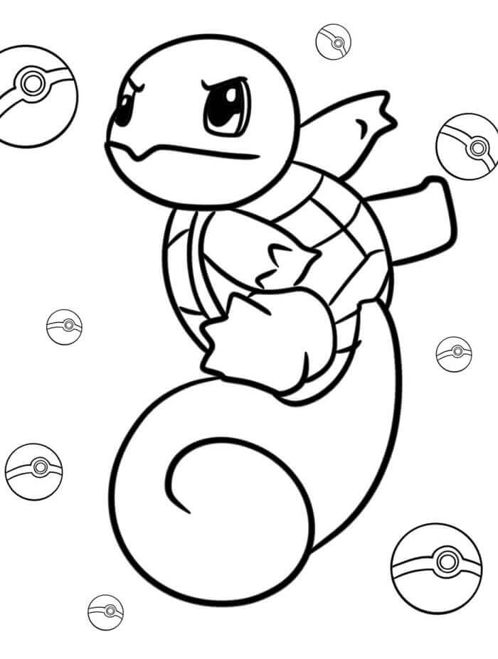 Fise de Colorat cu Squirtle Imprimabile Gratuite Pentru Copii
