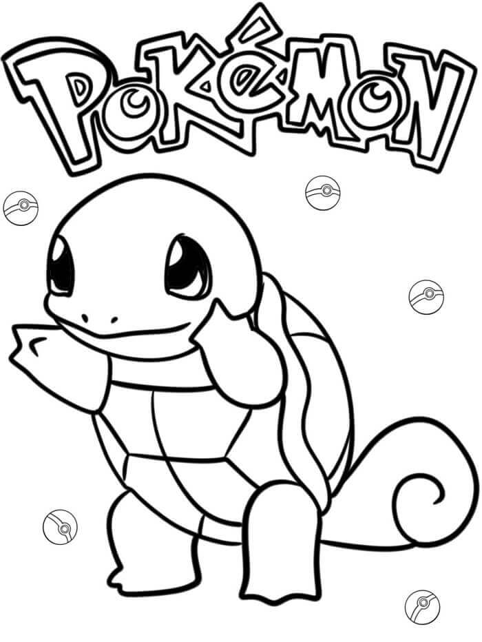Fise de Colorat cu Squirtle Imprimabile Gratuite