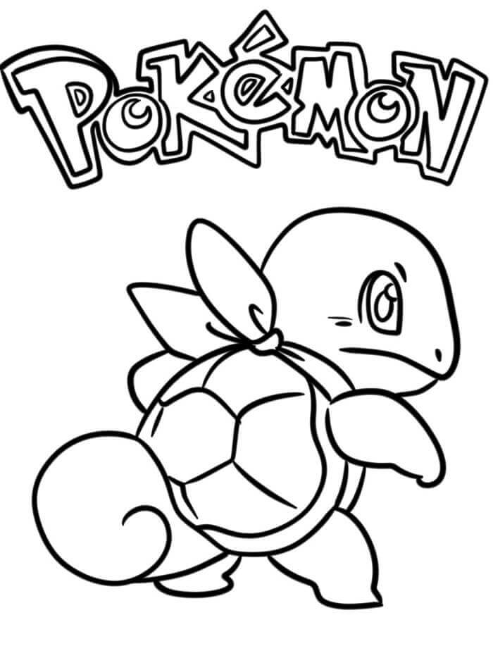 Fise de Colorat cu Squirtle Imprimabile