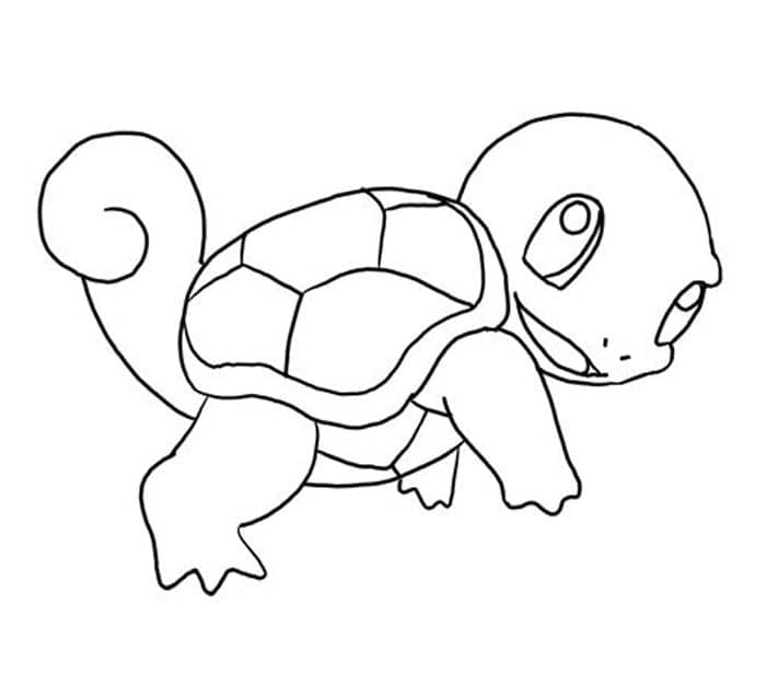 Squirtle pokemon de colorat p01