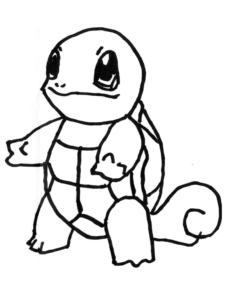 Squirtle pokemon de colorat p03