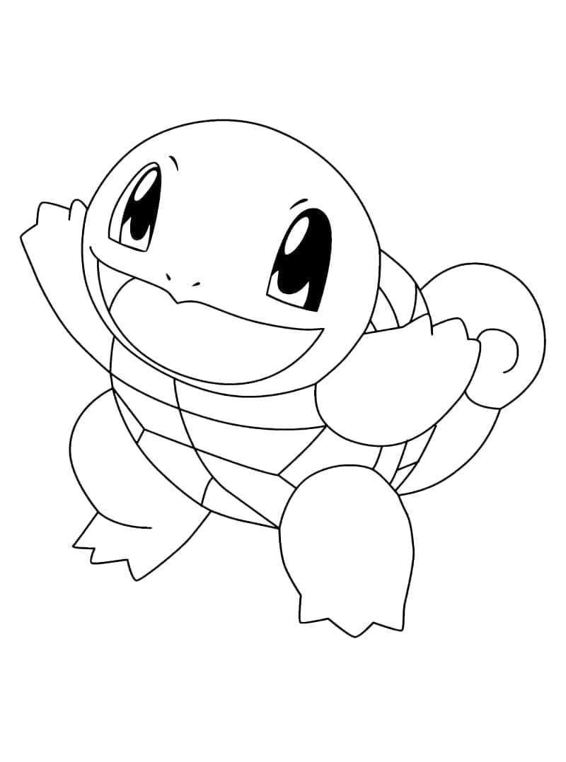 Squirtle pokemon de colorat p04