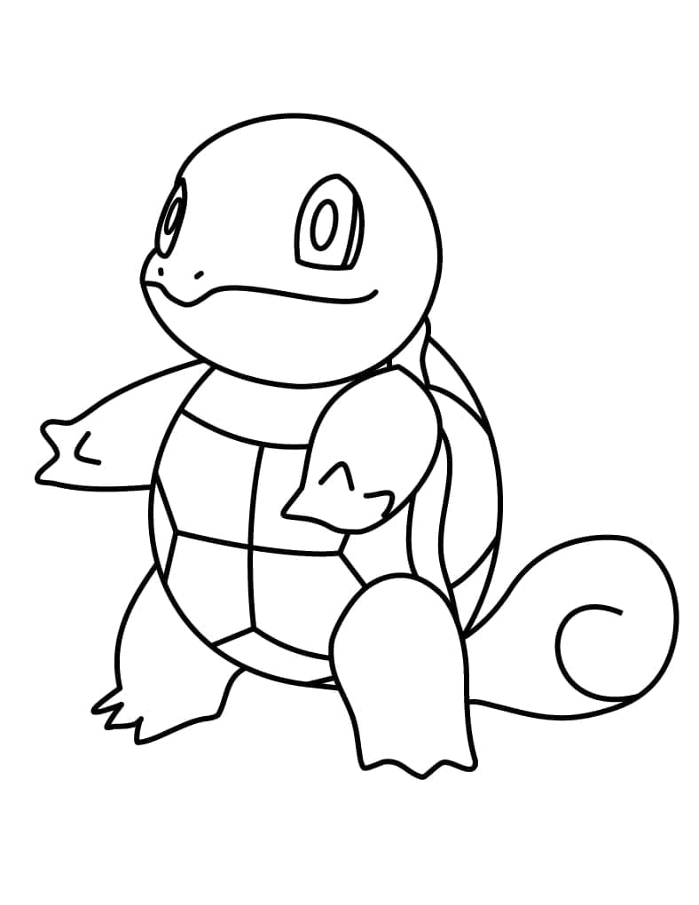 Squirtle pokemon de colorat p07