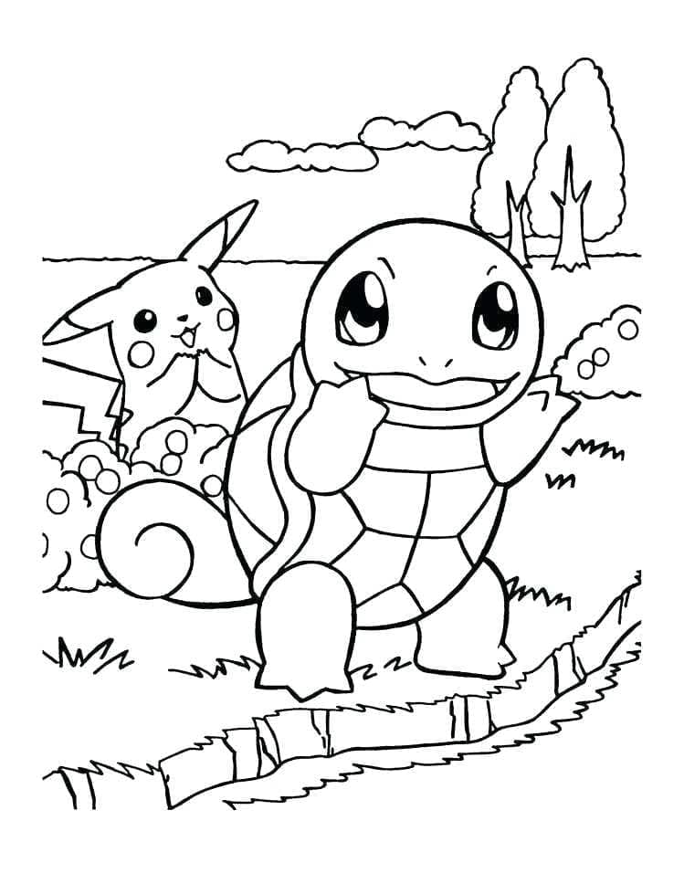 Squirtle pokemon de colorat p12