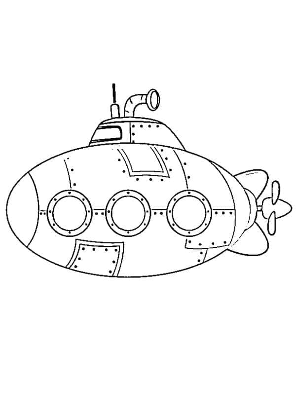 Submarin de colorat p07