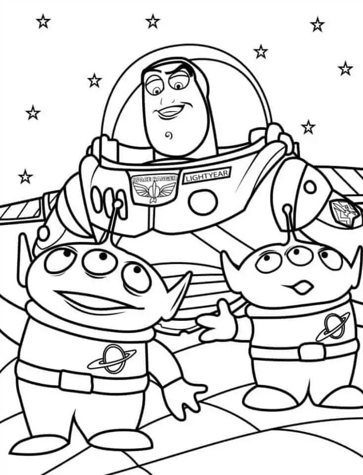 Fise de Colorat cu Uimitorul Buzz Lightyear