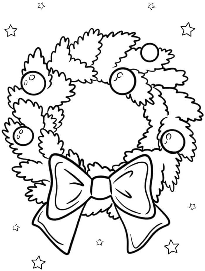 Fise de colorat cu Coroana de Craciun de colorat p31