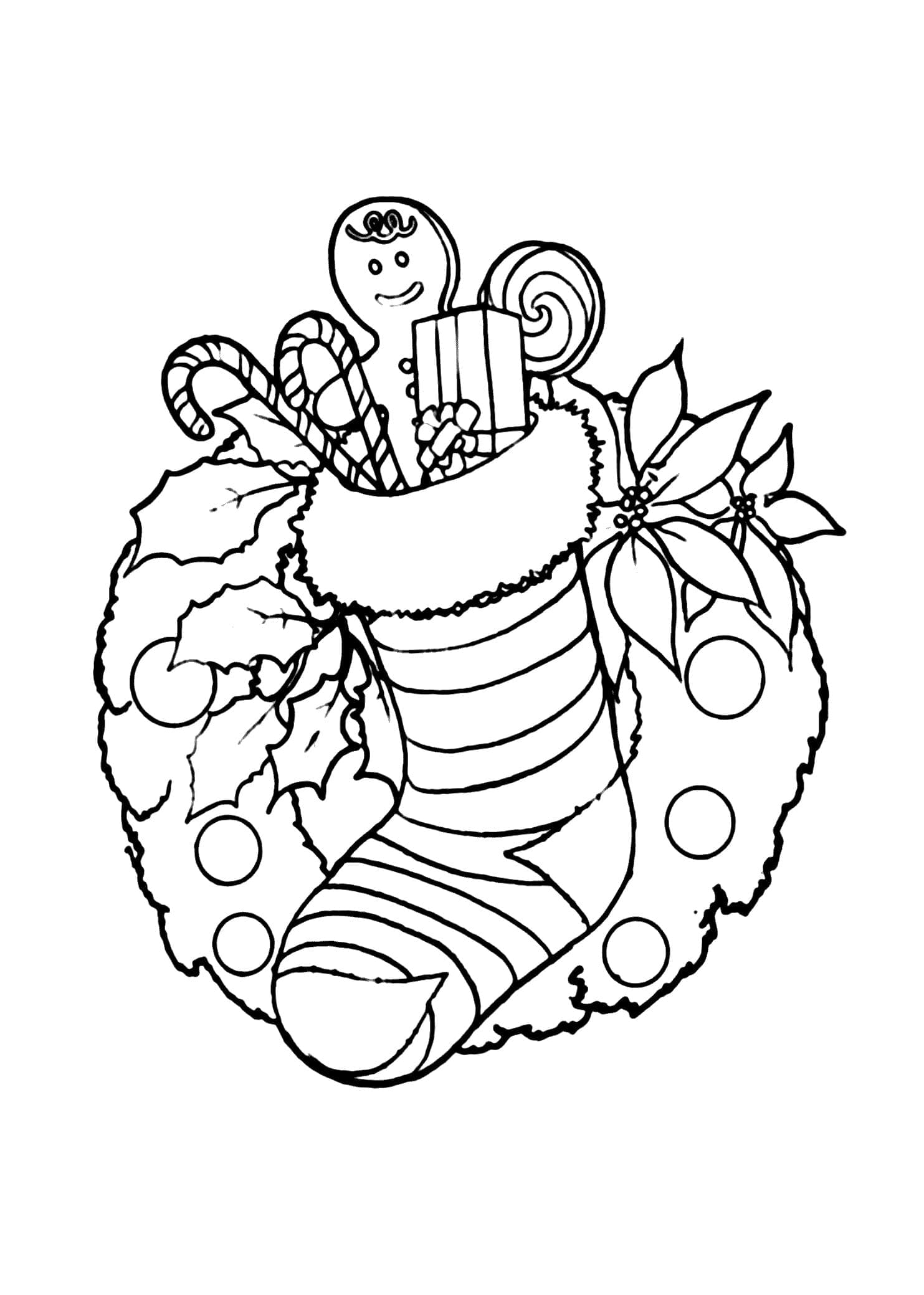 Coroana de craciun de colorat p09