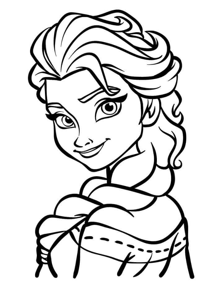 Fise de Colorat cu Disney Regatul de Gheață Elsa