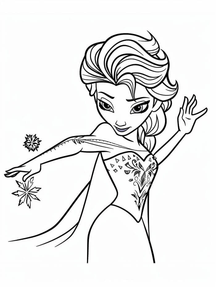 Fise de Colorat cu Elsa Gratuite