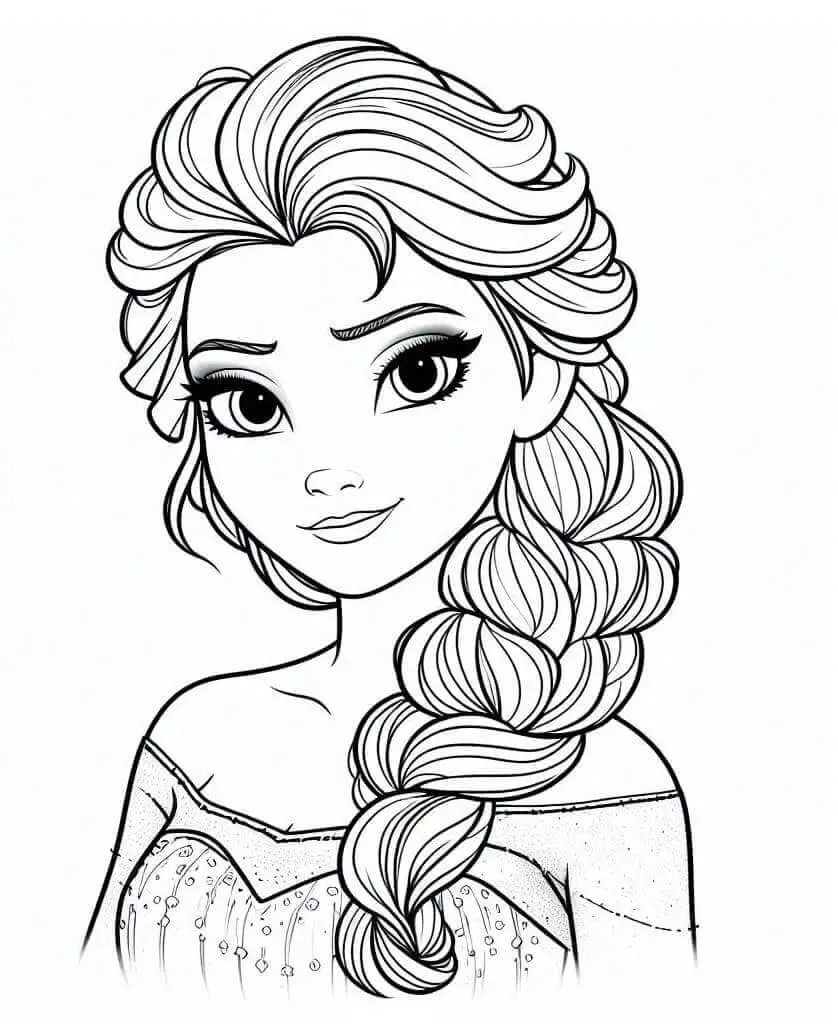 Fise de Colorat cu Imprimabile Elsa Pentru Copii