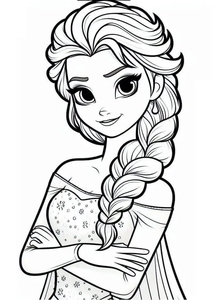 Fise de Colorat cu Imprimabile Elsa