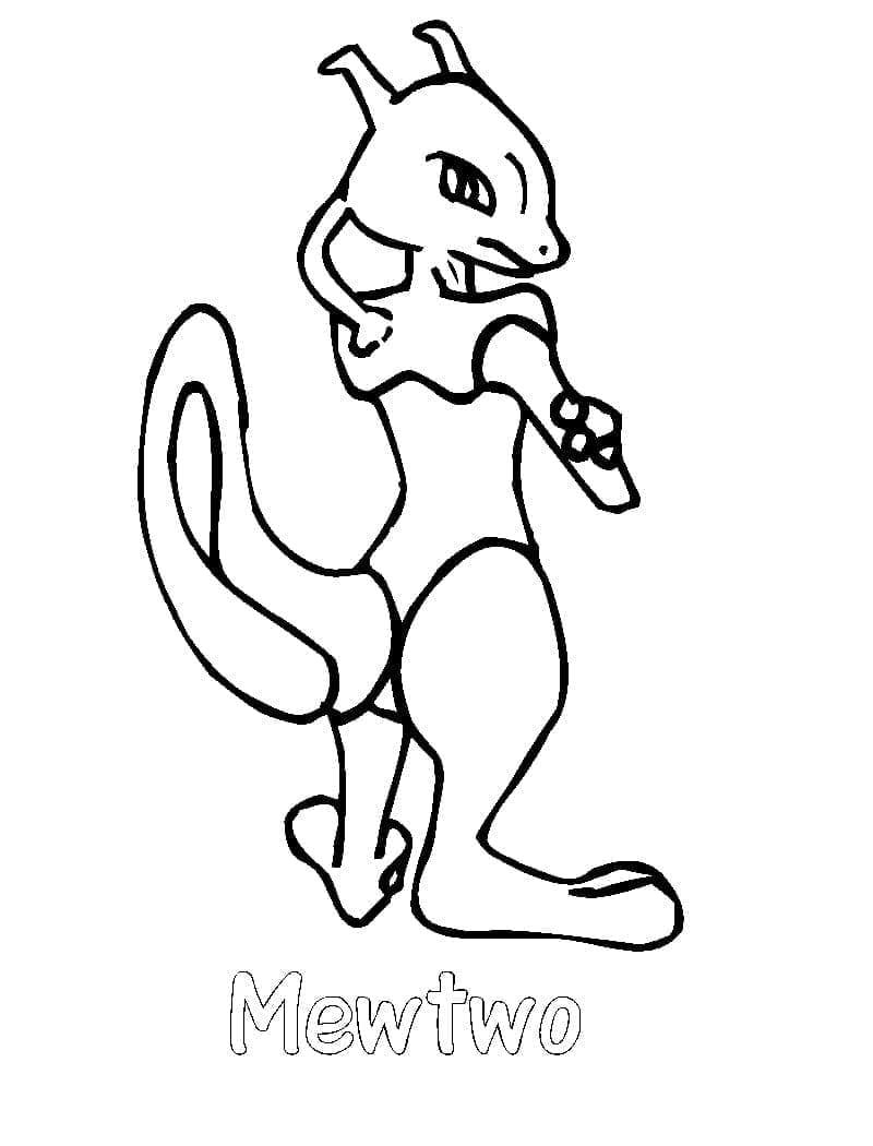 Mewtwo pokemon de colorat p05