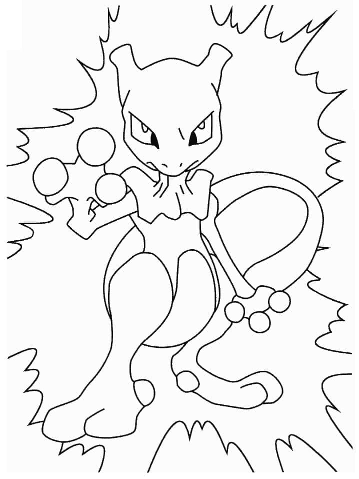 Mewtwo pokemon de colorat p10