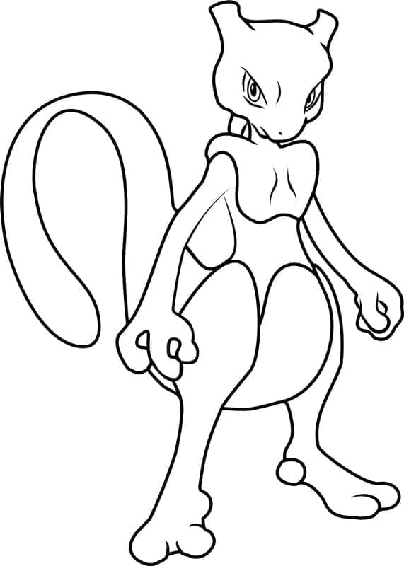 Mewtwo pokemon de colorat p12