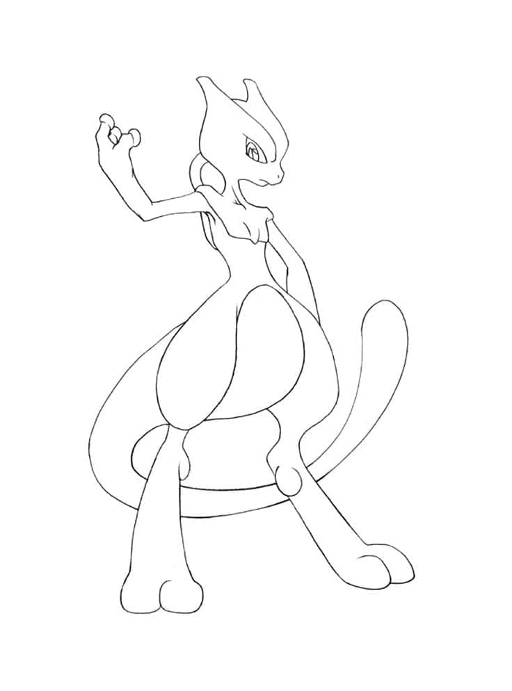 Mewtwo pokemon de colorat p15